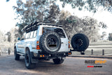 80 Series Landcruiser Rear Bar Wheel Carrier by Rockarmor 4x4