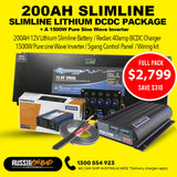 200AH Slimline Lithium battery Complete Package