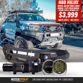 Hilux Rival Alloy Bull Bar + Runva Winch & Stedi Spotties (DT-2D57011BPACK)