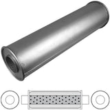 6" Round, 24" Long, ID 2 1/4" C/C Chambered, Aluminised