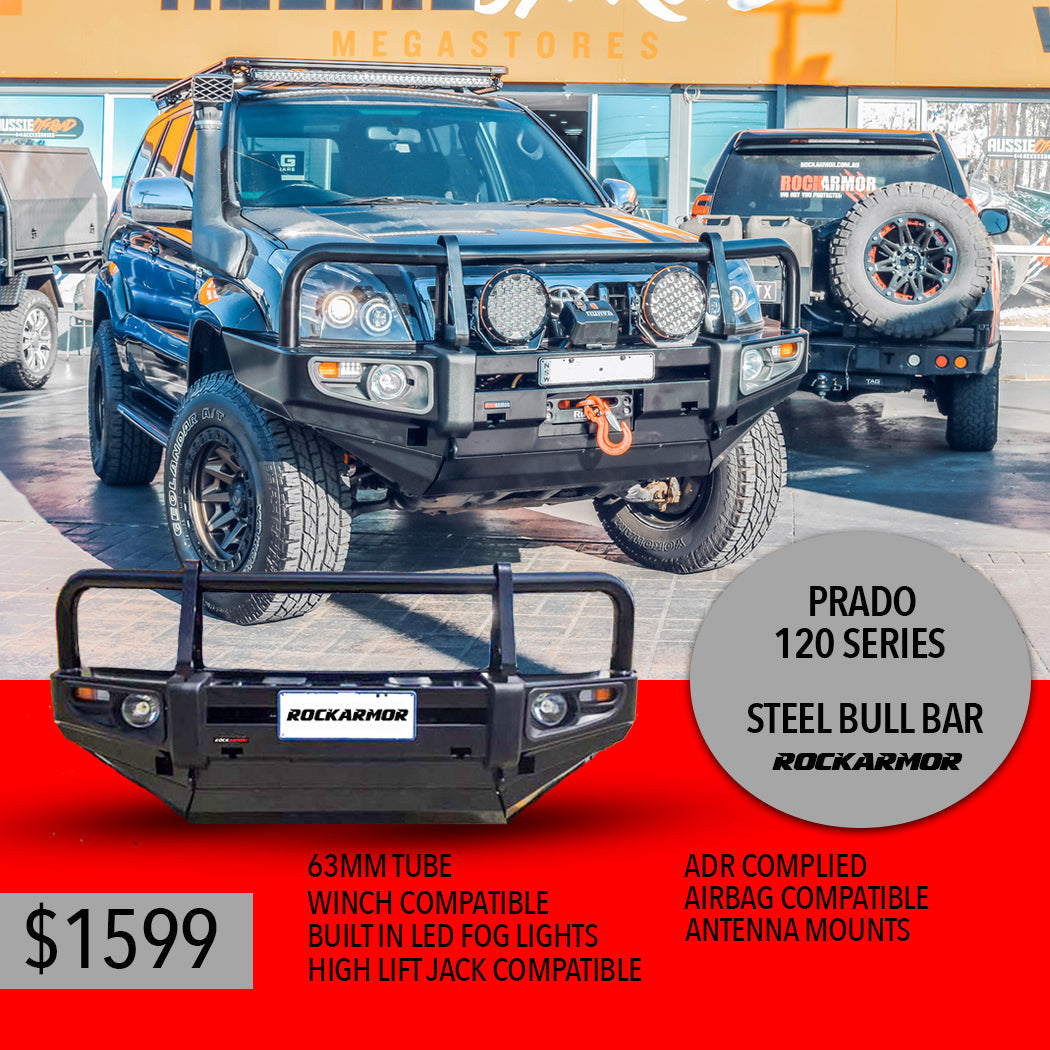 RockArmor Premium Bull Bar - Toyota Prado 120 Series