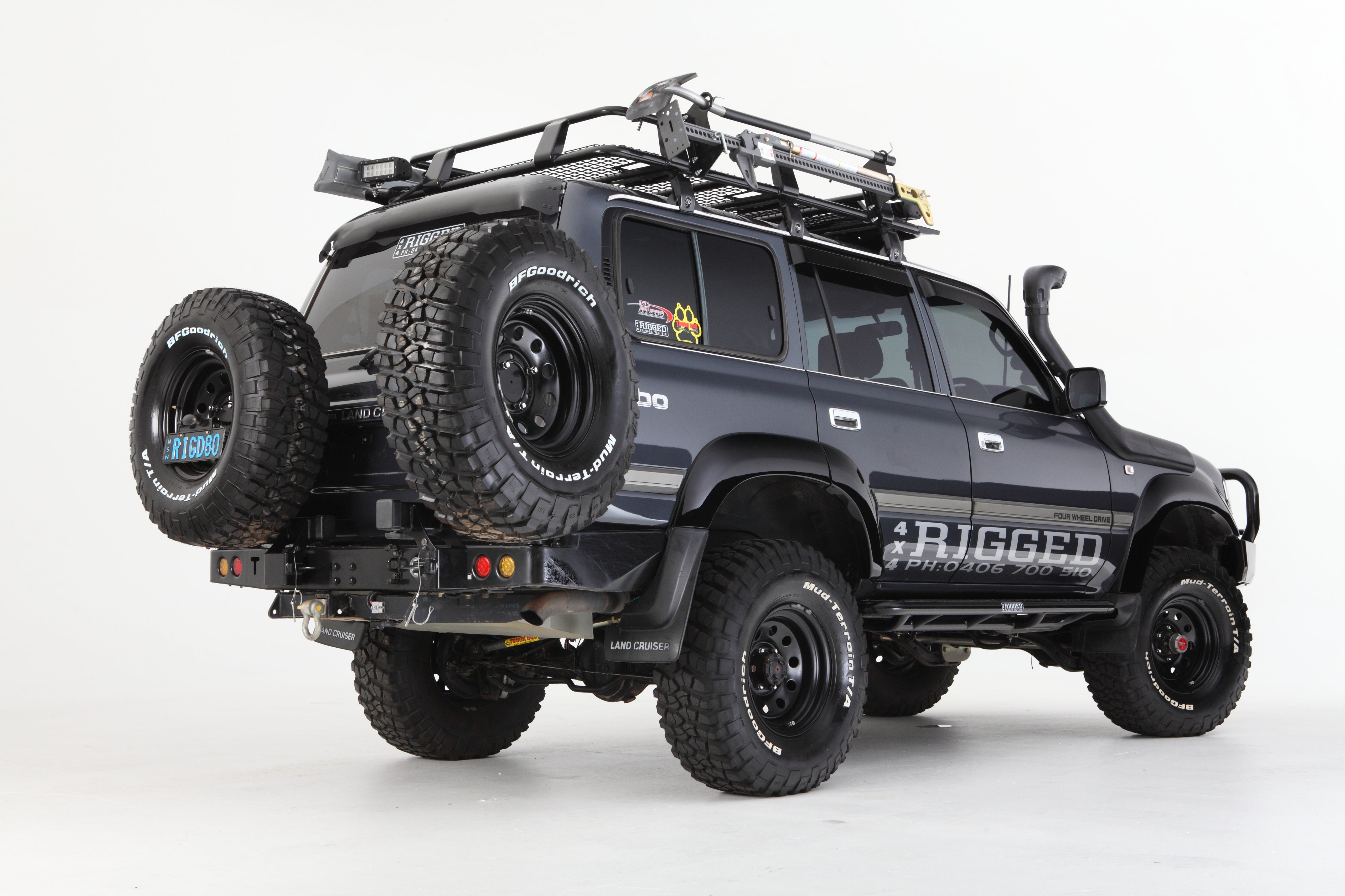 80 Series Landcruiser Rear Bar Wheel Carrier by Rockarmor 4x4