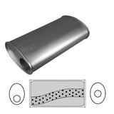 11" x 6" Oval, 18" Long, 3" Offset/Centre, Megaflow
