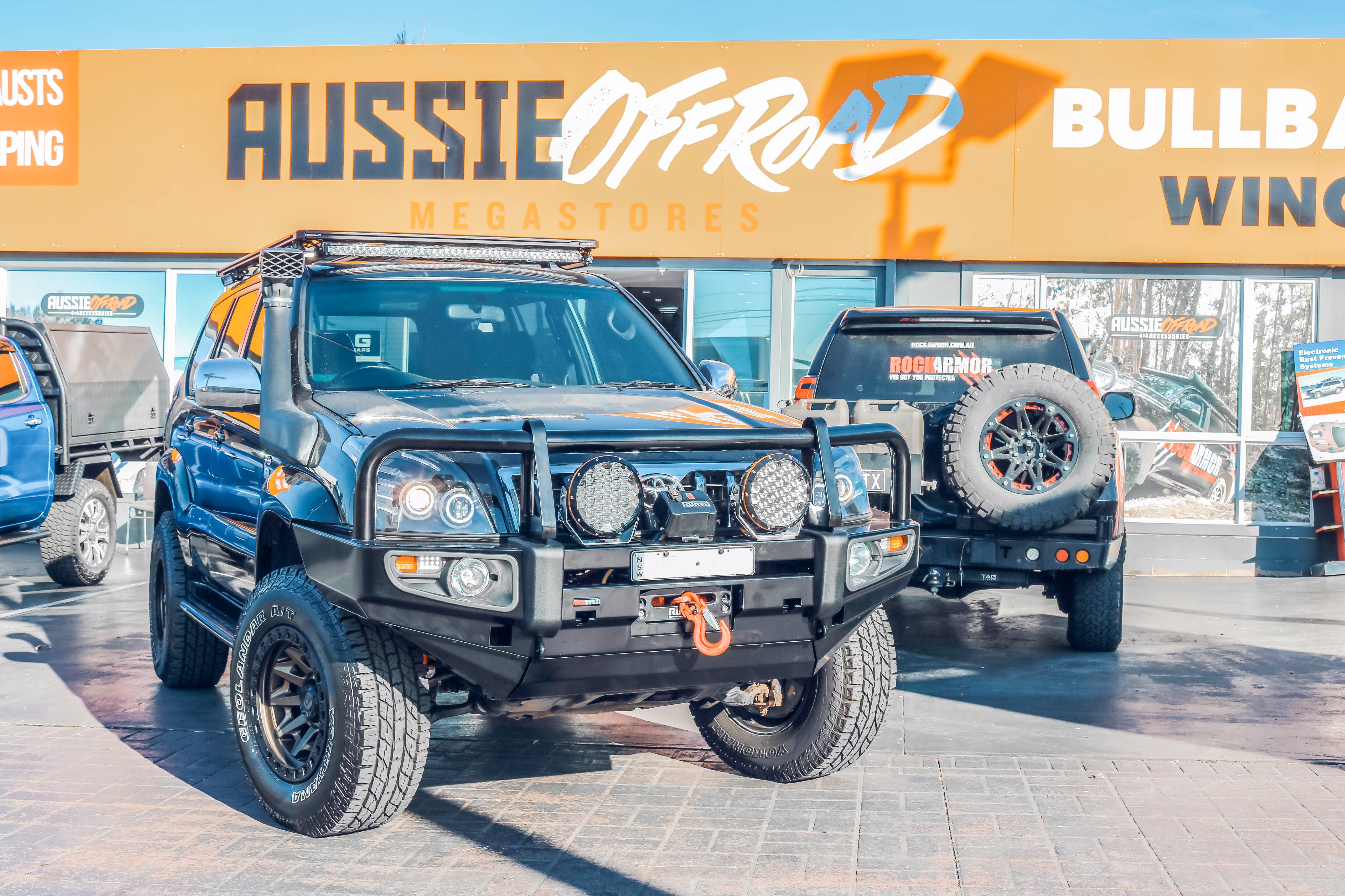 RockArmor Premium Bull Bar - Toyota Prado 120 Series