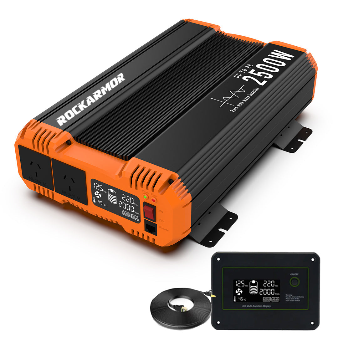 Rockarmor 2500 Watt Pure Sine Wave Inverter 12V DC TO 240AC