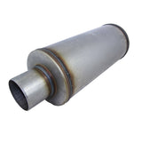 6" Round, 14" Long, 3", C/C, Mega Power, 409 Stainless