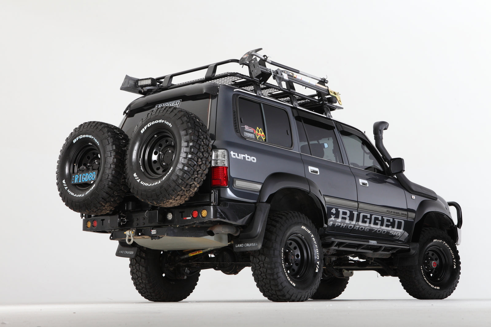 80 Series Landcruiser Rear Bar Wheel Carrier by Rockarmor 4x4