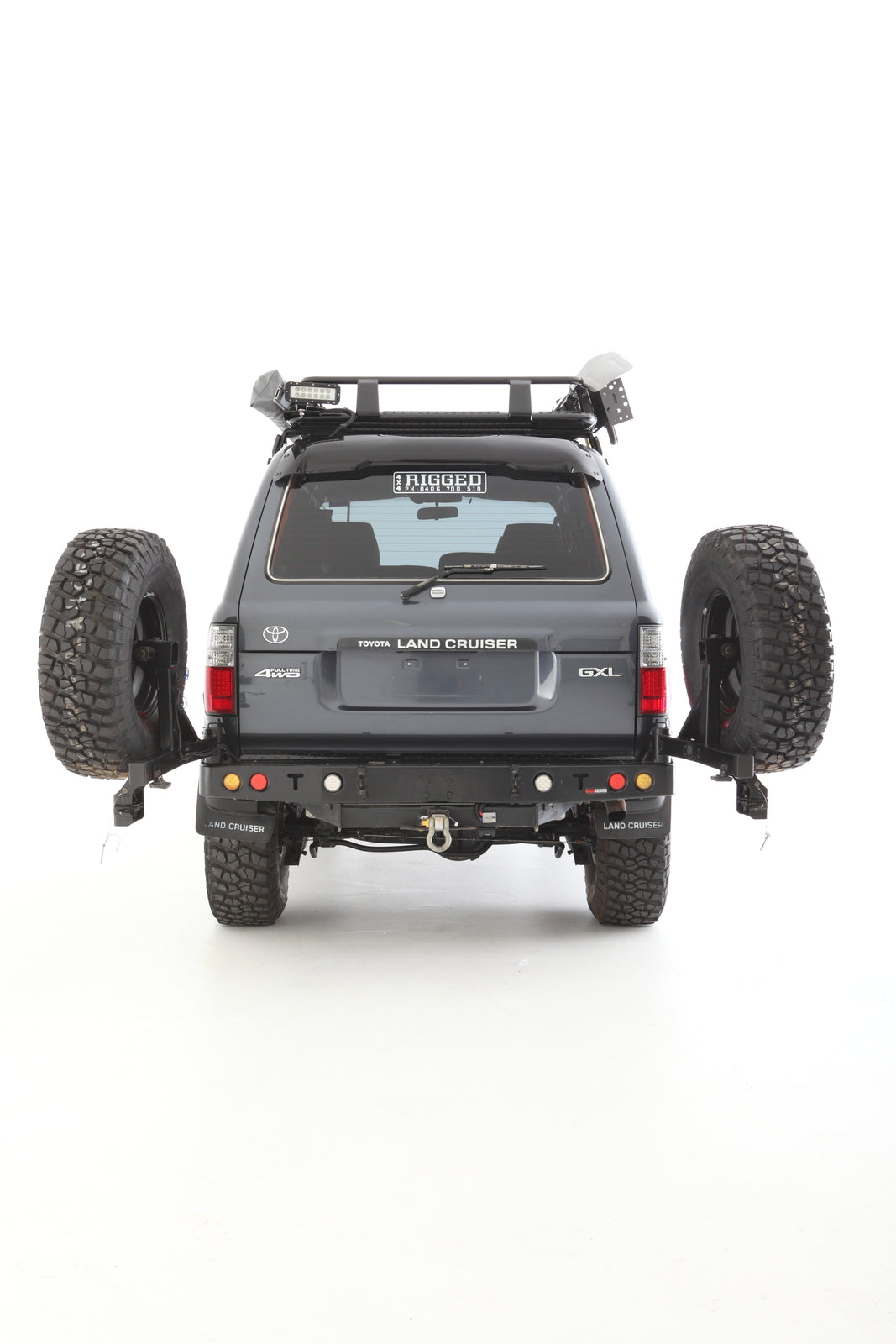 80 Series Landcruiser Rear Bar Wheel Carrier by Rockarmor 4x4
