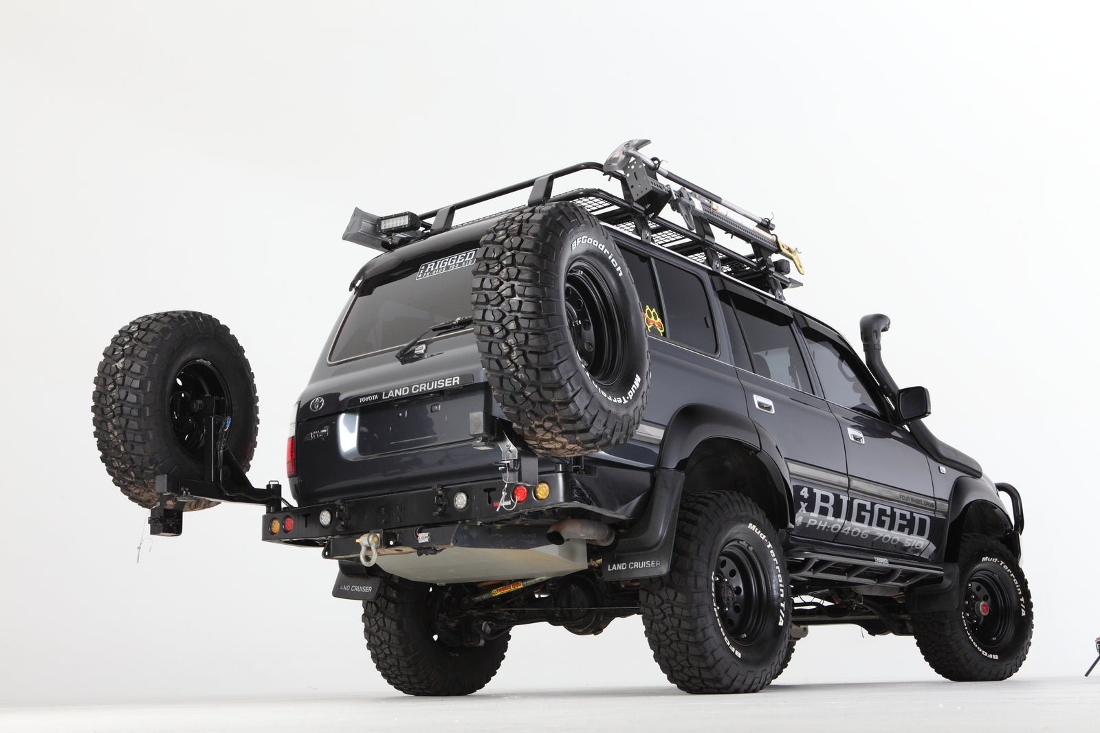 80 Series Landcruiser Rear Bar Wheel Carrier by Rockarmor 4x4
