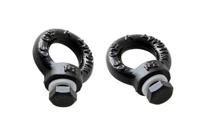 BLACK TIE DOWN RINGS / EYE NUTS - BY FRONT RUNNER