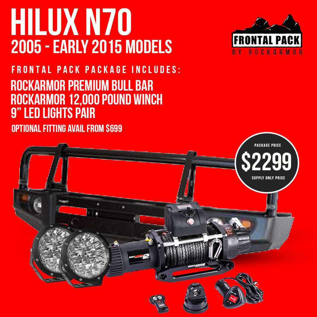 Toyota Hilux | 04/2005 - 08/2015 | Frontal Pack | Bull Bar, Winch, Spotties