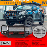 Prado 150 Series Rockarmor Elite Steel Bull Bar - Suits 2013 - 2017 Models